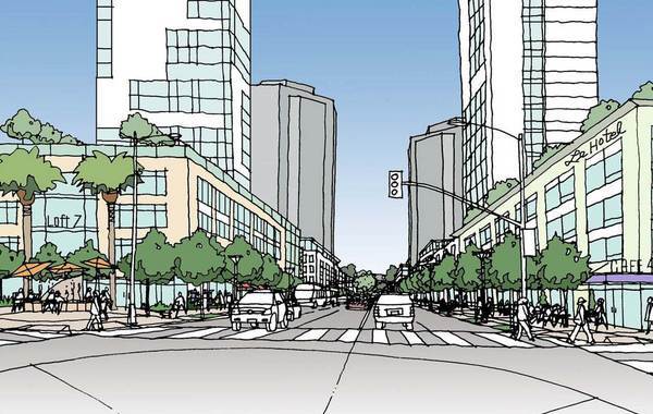 Rendering for Owensmouth Avenue, looking north