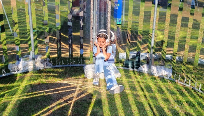 Getty Art and Science Family Festival - Child with headphones 