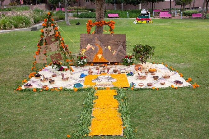 An ofrenda at Grand Park for Día de los Muertos in 2020 | Rafael Cardenas