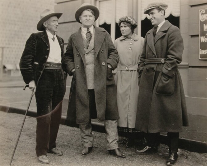 Lummis with Charlie M. Russell, Nancy Russell, and Harold Lloyd