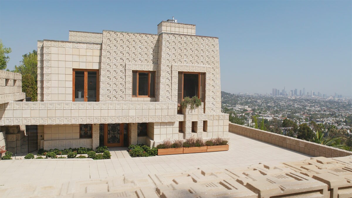 Ennis house still from Frank Lloyd Wright AB s9