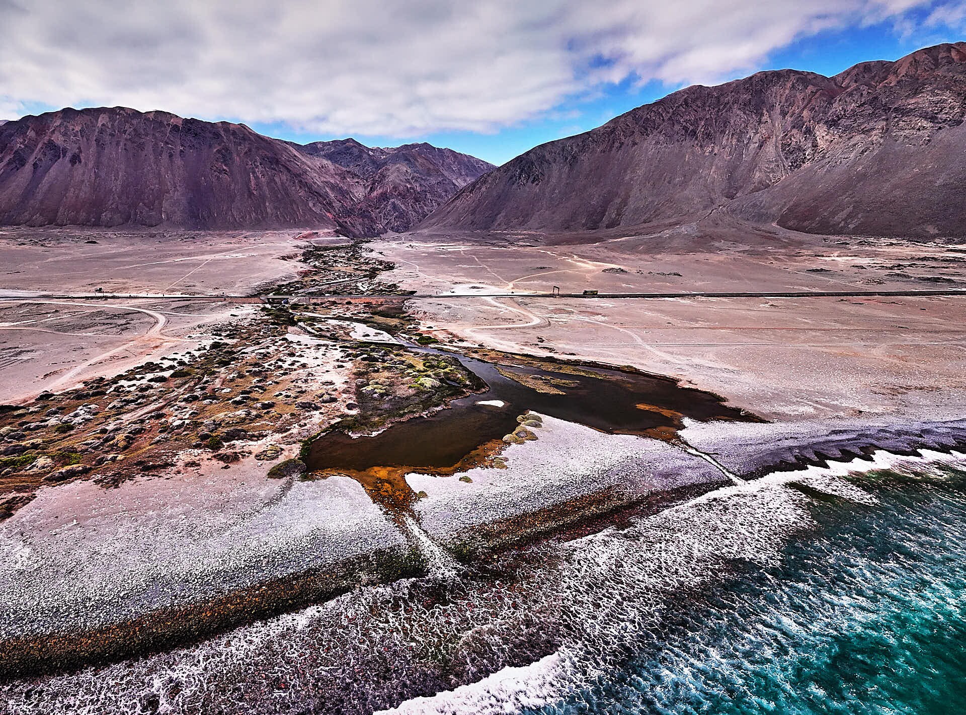 The Rio Loa Trickles into the Pacific – El Loa, Tarapacá Reg