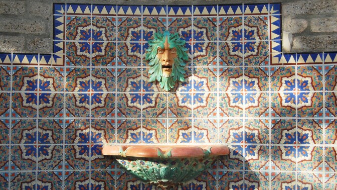 Green man fountain
