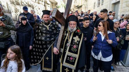 Palestinian Christians mark Easter against backdrop of war