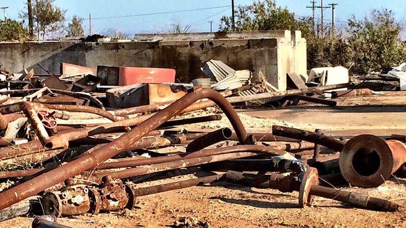 Abandoned oil field machinery on sacred land at Banning Ranch | Photo: Larrry Tenney, some rights reserved