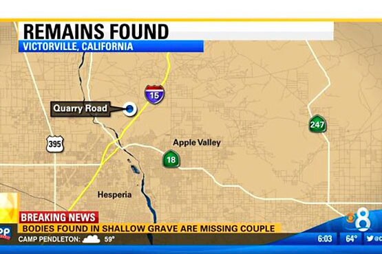 Location of the McStay family burial site just northeast of Victorville, CA.