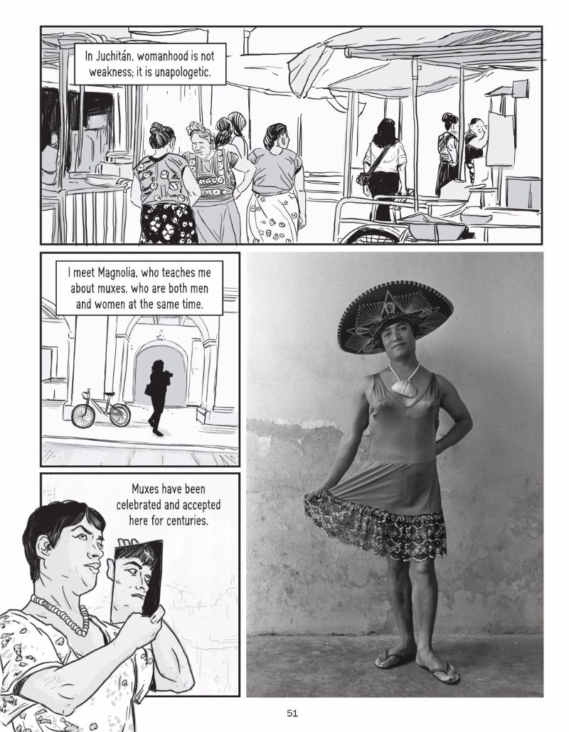 Pages of PhotoGRAPHIC | © J. Paul Getty Trust. Text: © Isabel Quintero. Illustrations: © Zeke Peña. Photographs: © Graciela Iturbide - PST LA/LA
