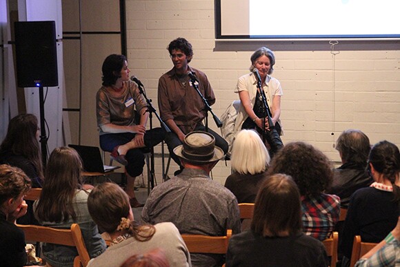 Julia Meltzer, Michael Parker and Jenny Price in conversation | Photo: Emma Sheffer