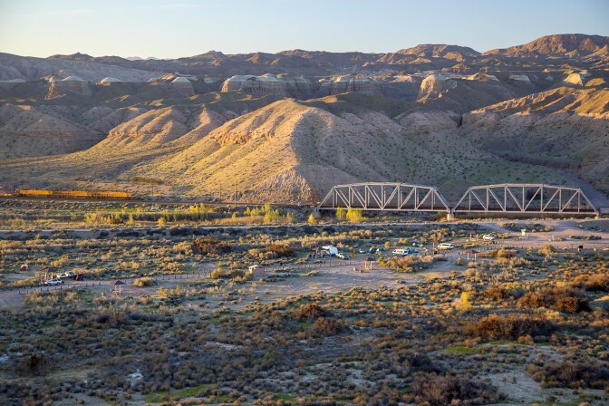 Hilled Landscape in Mojave Desert