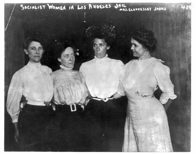 Socialist free-speech advocates jailed in Los Angeles, 1908