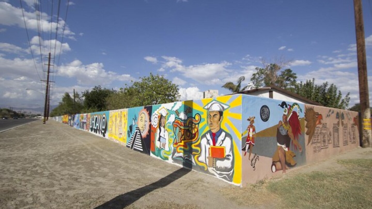 Shady Lane mural wall in the City of Coachella