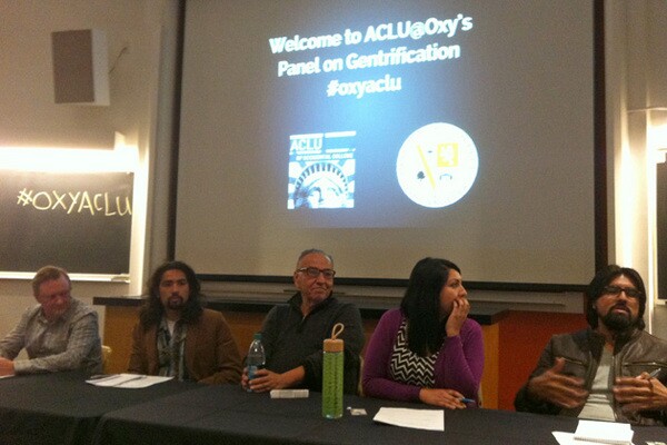 The panel on gentrification at Occidental College | Photo: Jan Lin